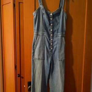 Denim stretch jumpsuit